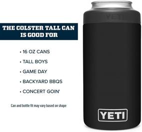 img 1 attached to 🥤 YETI Rambler 16 oz. Colster Tall Can Insulator - Ideal for Tallboys &amp; 16 oz. Cans, in Sleek Black