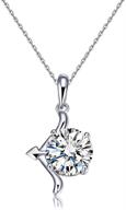 haiyin 925 sterling silver 12 constellation cz cubic zirconia pendant necklace for women girls, 16-inch logo