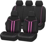 🌈 universal fit rainbow car seat covers - car-grand full set with zipper design, airbag compatible - suitable for cars, trucks, suvs, vans, sedans (pink) logo