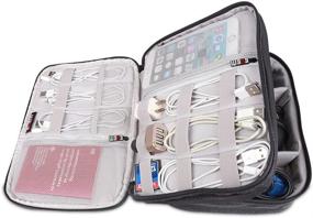 img 3 attached to 🔌 BUBM 3Pcs/Set Cable Organizer Bag for Travel - Keep Your Gadgets & Accessories Tidy!