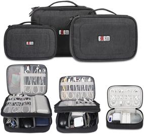 img 4 attached to 🔌 BUBM 3Pcs/Set Cable Organizer Bag for Travel - Keep Your Gadgets & Accessories Tidy!