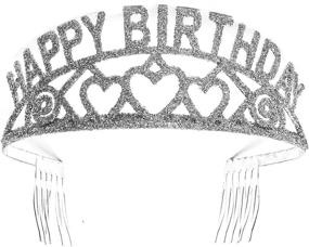 img 2 attached to Sparkling Celebration: Forum Novelties Child's Happy Birthday Glitter Tiara - Let the Party Begin!