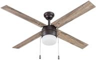 🌀 portage bay 51450 chism ceiling fan: stylish 52" bronze fan with powerful airflow логотип