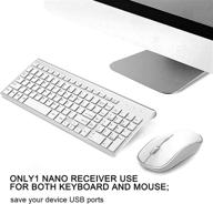 🖥️ j joyaccess wireless keyboard and mouse: sleek usb slim design for imac, mac, pc, and more! logo