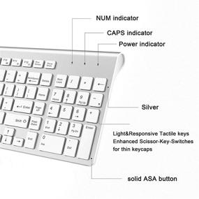 img 3 attached to 🖥️ J JOYACCESS Wireless Keyboard and Mouse: Sleek USB Slim Design for iMac, Mac, PC, and More!