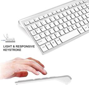 img 2 attached to 🖥️ J JOYACCESS Wireless Keyboard and Mouse: Sleek USB Slim Design for iMac, Mac, PC, and More!