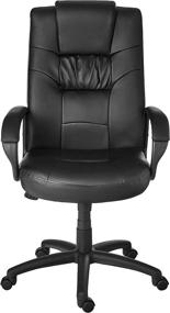 img 3 attached to 🪑 Premium Black LeatherPlus High Back Chair by Boss Office Products - Ultimate Executive Comfort