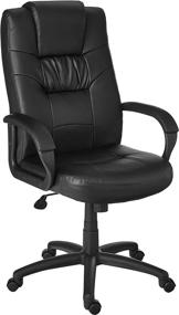 img 4 attached to 🪑 Premium Black LeatherPlus High Back Chair by Boss Office Products - Ultimate Executive Comfort