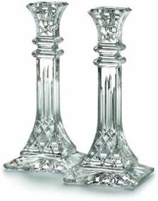 img 2 attached to 🕯️ Waterford Lismore Clear Candle Sticks, 9" High - Elegant and Timeless Décor