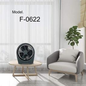 img 3 attached to 🌬️ Optimus F-0622: High-Performance 6-Inch 2-Speed Personal Fan in Charcoal