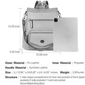img 2 attached to CLUCI Рюкзак Переводной Дизайнер Женского Антикражного Портфеля и Кошельков для Модных Рюкзаков