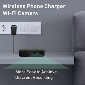 img 2 attached to 📷 Amzcev Wireless Phone Charger with WiFi Hidden Spy Camera - 4K Pet/Baby/Nanny Cam, Motion Activation, Alarm Recording, Remote Monitoring, and Live Streaming for Enhanced Home Safety