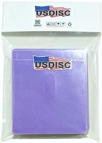 img 1 attached to USDISC Plastic Sleeves Double Sided Purple