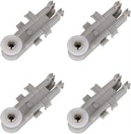 durable 4-pack of wp8268743 upper rack wheel replacement for kitchenaid whirlpool dishwasher - ultimate solution for dishwasher rack repairs: replaces ap6012252, ps11745459, 830899, wp8268743vp логотип