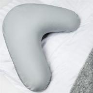 🔘 egnim boomerang shaped pillowcase: premium finnish design, 100% cotton, zipper closure - grey logo