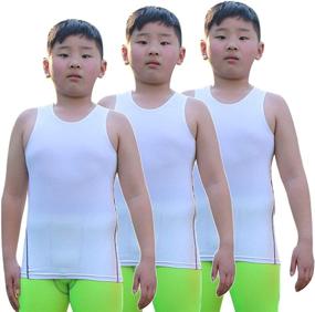 img 4 attached to Boys' Athletic Sleeveless Compression Undershirt for Youth Clothing
