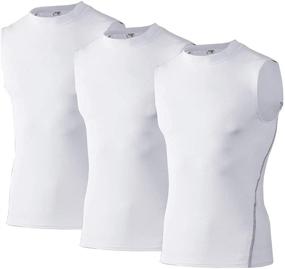 img 3 attached to Boys' Athletic Sleeveless Compression Undershirt for Youth Clothing