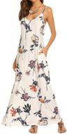 👗 ours spaghetti strap sundress with pockets, z coffee - women's clothing logo