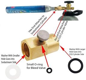 img 2 attached to 🥤 Soda Stream Refill Bottle Co2 Cylinder Cartridges: CGA320 Adapter Kit for Sodastream Machine Tank Refills and Replacement Accessories