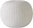 urban shop round knit pouf furniture for accent furniture logo