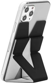 img 4 attached to 📱 FRIFUN Phone Card Holder- Ultra-Light Wallet, Car Mount & Stand – 4-in-1 Foldaway Design, Invisible Black