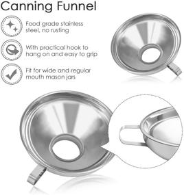 img 2 attached to 🥫 AIEVE Stainless Steel Canning Funnel Set - 2 Pack, Kitchen Supplies for Mason Jars, Wide & Regular Jars - Ideal for Dry/Wet Ingredients Transfer in Canning Process