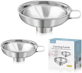 img 4 attached to 🥫 AIEVE Stainless Steel Canning Funnel Set - 2 Pack, Kitchen Supplies for Mason Jars, Wide & Regular Jars - Ideal for Dry/Wet Ingredients Transfer in Canning Process