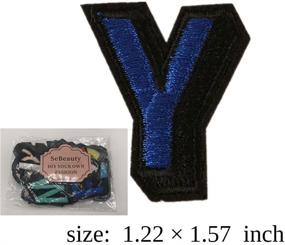 img 2 attached to 🔠 26 PCS Multicolored Alphabet Iron On Patches - Sew On Appliques for Hats, Jackets, Shirts & More - Embroidered A-Z Letter Badge Deco Repair Patches for Vests, Shoes & Jeans