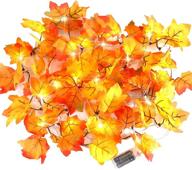 🍁 cppslee 20 led 8.2 ft thanksgiving decorations: festive fall home decor with maple leaf string lights логотип