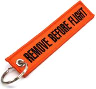 🔶 eye-catching orange rotary13b1 remove before flight keychain - stand out and stay safe! logo