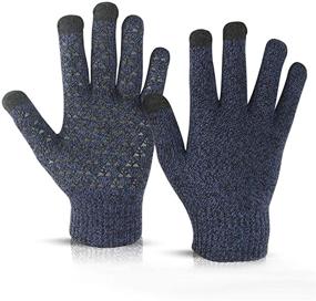 img 4 attached to Winter Gloves for Men: Touchscreen Sensitive and Anti-Slip Functionality