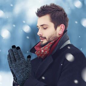 img 3 attached to Winter Gloves for Men: Touchscreen Sensitive and Anti-Slip Functionality