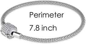 img 3 attached to 📿 Sterling Silver Clasp Bracelet with Charms - Perfect Fit Bangle Bracelets for Women