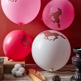 img 2 attached to 🐴 Vibrant 60-Piece Horse Latex Balloons: Perfect Cowgirl Balloons for Baby Shower, Cowboy Party Favor & Horse Themed Decorations - 12 Inches