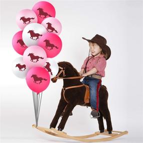 img 1 attached to 🐴 Vibrant 60-Piece Horse Latex Balloons: Perfect Cowgirl Balloons for Baby Shower, Cowboy Party Favor & Horse Themed Decorations - 12 Inches