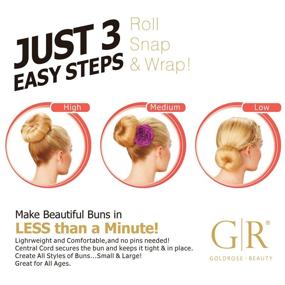 img 3 attached to GoldRose 2 pcs 🌹 Bun Maker: Create Impeccable Hairstyles Effortlessly