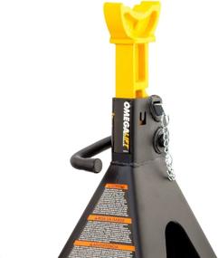 img 3 attached to 🔧 Omega Lift 32068 Heavy Duty Jack Stands 6 Ton Pair - Ultimate Safety & Mobility for Auto Repair Shop - Double Locking Pins & Handle Lock - Extra Safety, Black