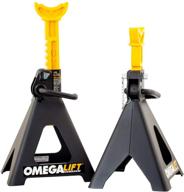 π§ omega lift 32068 heavy duty jack stands 6 ton pair - ultimate safety & mobility for auto repair shop - double locking pins & handle lock - extra safety, black logo