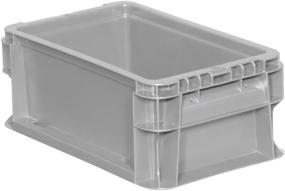 img 4 attached to 📦 Buckhorn SW120705F101000 Light Gray Plastic Straight Wall Storage Container Tote, 12x7x5