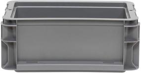img 3 attached to 📦 Buckhorn SW120705F101000 Light Gray Plastic Straight Wall Storage Container Tote, 12x7x5