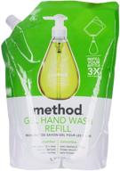 highly efficient method gel hand wash refill pouch, cucumber, 34 oz: eco-friendly, cost-effective option logo