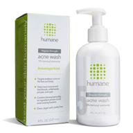 humane 5% benzoyl peroxide acne treatment wash - regular strength for face, skin, buttocks, back and body - non-foaming cleanser, dermatologist-tested - 8 fl oz - vegan, cruelty-free logo