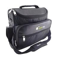 🎮 black shoulder carrying case bag for microsoft xbox one console - ubigear travel carry logo