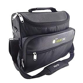 img 2 attached to 🎮 Black Shoulder Carrying Case Bag for Microsoft Xbox One Console - UbiGear Travel Carry