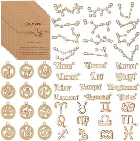 img 4 attached to Jewelry Alphabet Pendants Horoscope Necklace