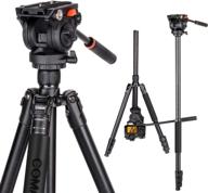 📸 coman premium camera tripod - lightweight 71" portable tripod with q5 fluid head, ideal for dslr cameras and video camcorders logo