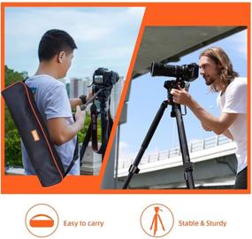 img 3 attached to 📸 COMAN Premium Camera Tripod - Lightweight 71" Portable Tripod with Q5 Fluid Head, Ideal for DSLR Cameras and Video Camcorders