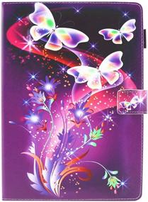 img 3 attached to 🦋 2021 iPad 9th Generation Case, iPad 7th / 8th Generation Case, iPad 10.2 Case for Kids Girls, Alugs Multi-Angle Viewing Folio Case for iPad 10.2 Inch Tablet, Butterfly Flower Pattern