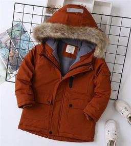img 3 attached to Winter Jacket Windbreaker Fashion Puffer Boys' Clothing