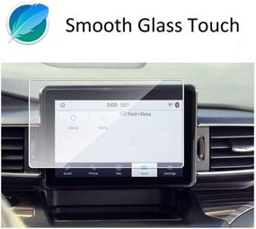 img 3 attached to 🚗 Premium Tempered Glass Screen Protector for 2020 2021 Ford Explorer, SYNC3 8 Inch Touch Screen by Wonderfulhz - Anti-Scratch, Shock-Resistant